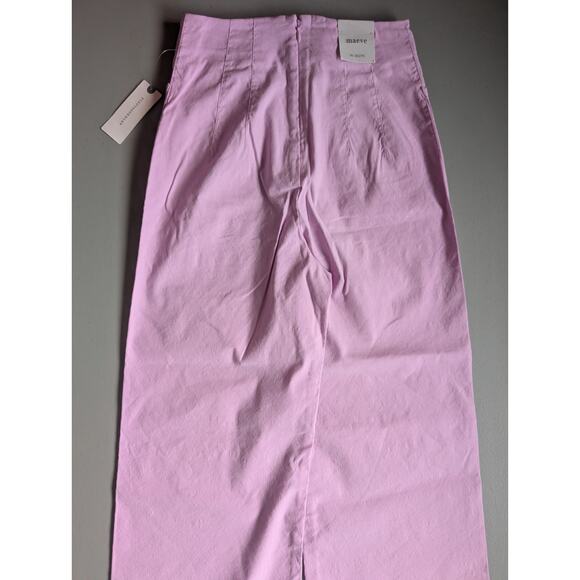 NWT Maeve The Colette Ruffle-hem Cropped Wide-leg Pants Sz 24Tall Lilac #8B507 - Picture 6 of 12